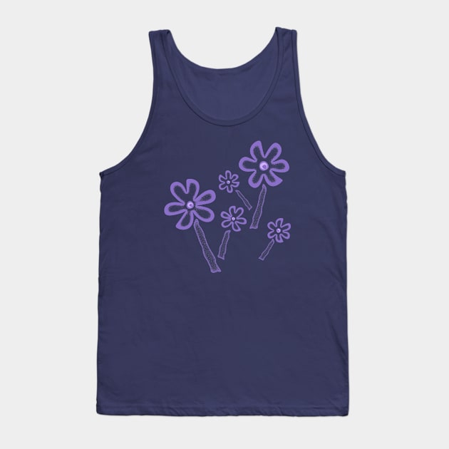 Lilac flowers with noise effect Tank Top by Gerchek